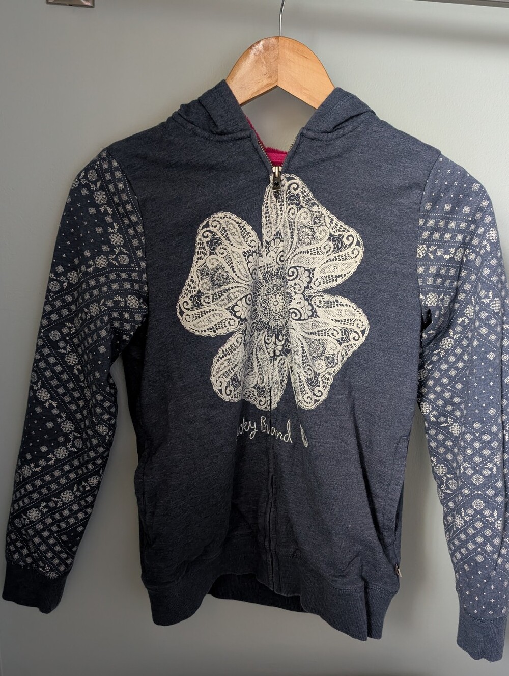 Lucky Brand Cloverleaf Lined Hoodie